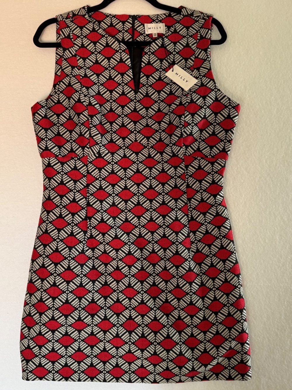 NWT Milly Mini Sheath Dress in Poppy Red Size 12